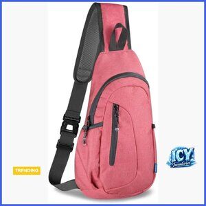 Lightweight Nylon Sling Bag, Crossbody Backpack for Sports and Outdoor
